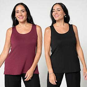 "As Is" WynneLayers 2-pack Scoop Neck Tank Set