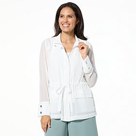"As Is" WynneLayers Chiffon Utility Jacket