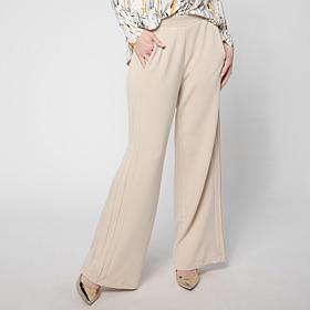 "As Is" WynneLayers Cloud Knit Pin Tuck Front Wide Leg Pant