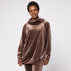 "As Is" WynneLayers Luxe Velour Cowl Neck Tunic