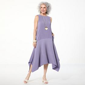 "As Is" WynneLayers Plisse Knit Sleeveless Dress