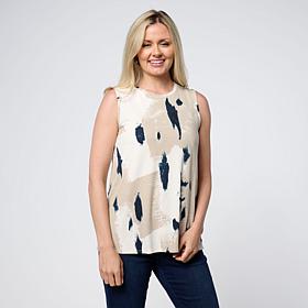 "As Is" WynneLayers Printed Knit Sleeveless Top