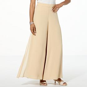 "As Is" WynneLayers Pull-On Chiffon Double-Layer Palazzo Pant