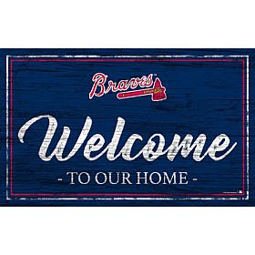 Atlanta Braves Team Color Welcome Sign - 11x19"