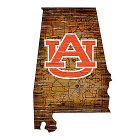 Auburn University Distressed State with Logo