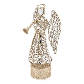 August and Leo 12" Rotating Angel