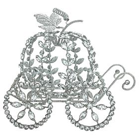 august & leo 8" Jeweled Glitter Pumpkin Carriage