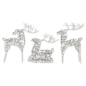 august & leo Jeweled Reindeer Décor 3-piece Set with Gift Boxes