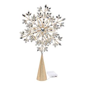 august & leo LED Jeweled Snowflake Tree Topper