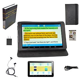 Azpen e-Bible Tablet Bundle w/Case, Ear Buds, & Gift Box 