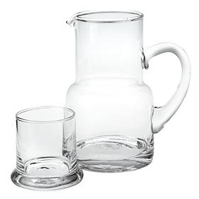 Badash Long Island Glass Bedside or Desktop Carafe 2-piece Set 