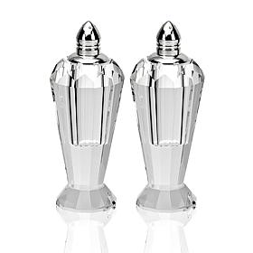 Badash Preston Platinum Lead-Free Crystal Salt and Pepper Shakers