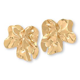 Badgley Mischka Alloy Molten Lily Design Stud Earrings
