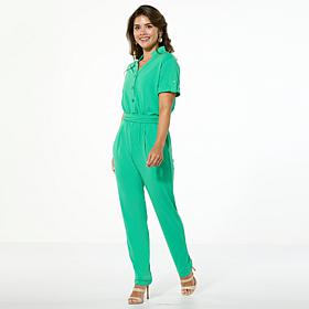 Badgley Mischka Moss Stretch Jersey Knit Jumpsuit