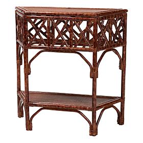 bali and pari Gaspar Rattan Console Table