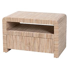 bali and pari Hannah Bohemian Grasscloth Nightstand