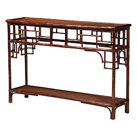 bali and pari Sebalio Rattan Console Table with Shelf