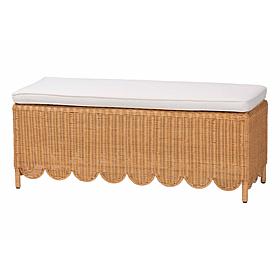 bali and pari Teresa Rattan Ottoman Bench