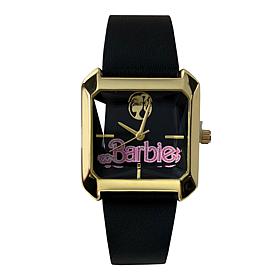 Barbie Women's Limited Edition Glitter Faux Leather Strap Watch