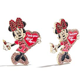 BAUBLEBAR Disney Minnie Mouse Heart Goldtone Stud Earrings