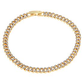 BAUBLEBAR Miley Goldtone Clear Stone Curb Chain Bracelet