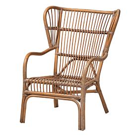 Baxton Studio Lamaria Modern Bohemian Rattan Armchair