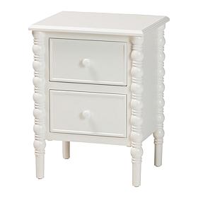 Baxton Studio Malinda Classic Wood End Table with Two Drawers