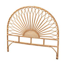 Baxton Studio Perenna Modern Bohemian Rattan Queen Size Headboard