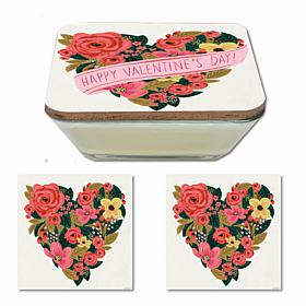 Be Mine II 6.5x6.5 Artboard Lid/20oz Candle & Coaster Set