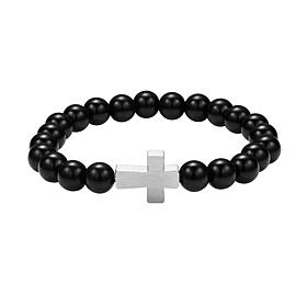 Beaded Bracelet with Cross
