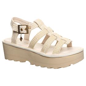 BEARPAW Delilah Raffia Gladiator Platform Sandal