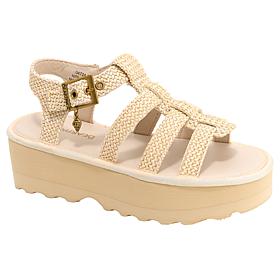 BEARPAW Delilah Raffia Gladiator Platform Sandal