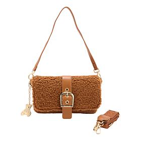 BEARPAW® Faux Sherpa Bag with Detachable Crossbody Strap