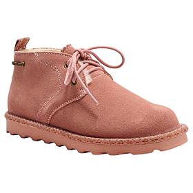 BEARPAW® Grace Lace-Up Suede Bootie with Rain & Stain Repellent