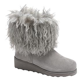BEARPAW® Janell Curly Faux Fur and Suede Boot