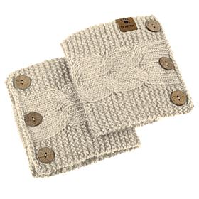 Bearpaw One-Pack Cable Knit Button Boot Topper