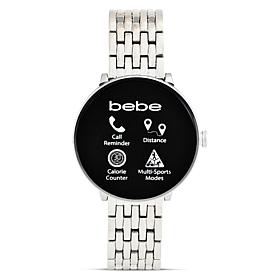Bebe Adult Female Silver-Tone Smart Watch - Silver-Tone