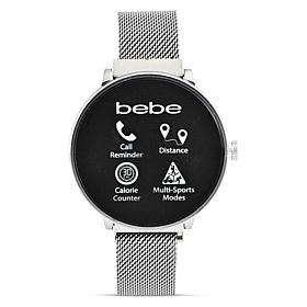 Bebe Adult Female Smart Watch - Silver-Tone