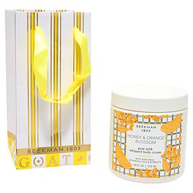 Beekman 1802 18-oz. Body Cream with Gift Bag - Honey Orange Blossom