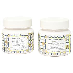 Beekman 1802 Goat Milk Body Cream Duo - Daisy & Manuka Honey
