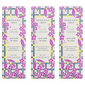 Beekman 1802 Goat Milk Lilac Dream Lip Balm 3-Pack