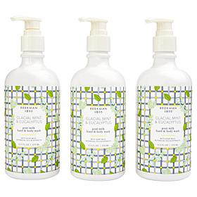 Beekman 1802 Goat Milk Mint & Eucalyptus Hand & Body Wash 3-pack