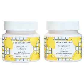 Beekman 1802 Goat Milk Whipped Body Cream 2-Piece Set - Sunshine Lemon