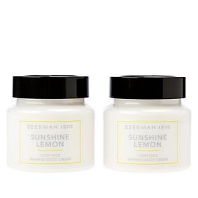 Beekman 1802 Goat Milk Whipped Body Cream 2pc Set - Sunshine Lemon AS
