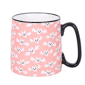Bella Pink/White Bat Mug - Set of 4