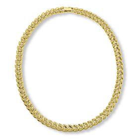 Bellezza 18" Bronze Cast Link Line Necklace