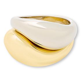 Bellezza 2-Tone Bronze Yin Yang Ring 2-piece Set