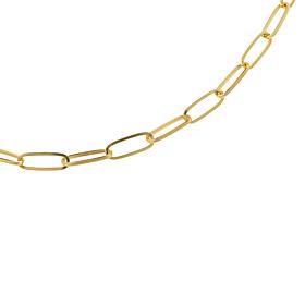 Bellezza 34" Bronze Elongated Oval Paperclip Chain Necklace