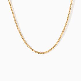 Bellezza Bronze 3mm Box Chain Necklace with Magnetic Clasp