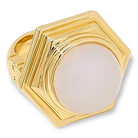 Bellezza Bronze Chalcedony Antique Replica Solitaire Ring